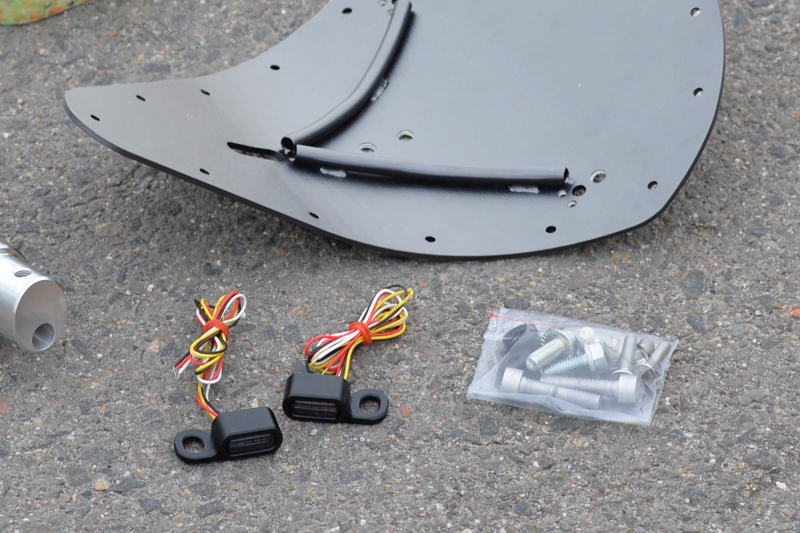 Bobber Sitz-Kit in edelstahl, Twin Shock
